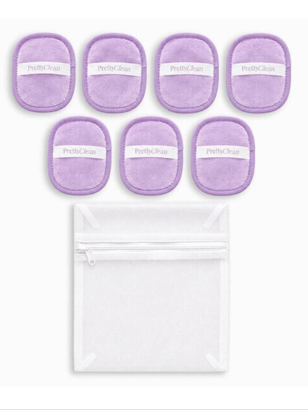 ATTAIN BEAUTY Pretty Clean Reusable Cleansing Puffs + Wash Bag Set 7ct